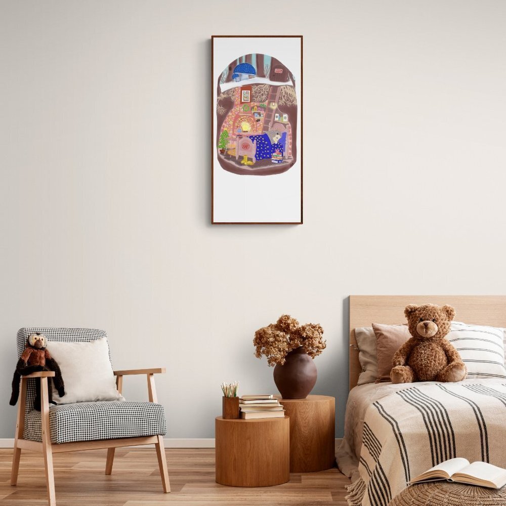 Cozy Hedgehog house | Kids Art | Minimalist Digital Prints - Picture 4 of 4